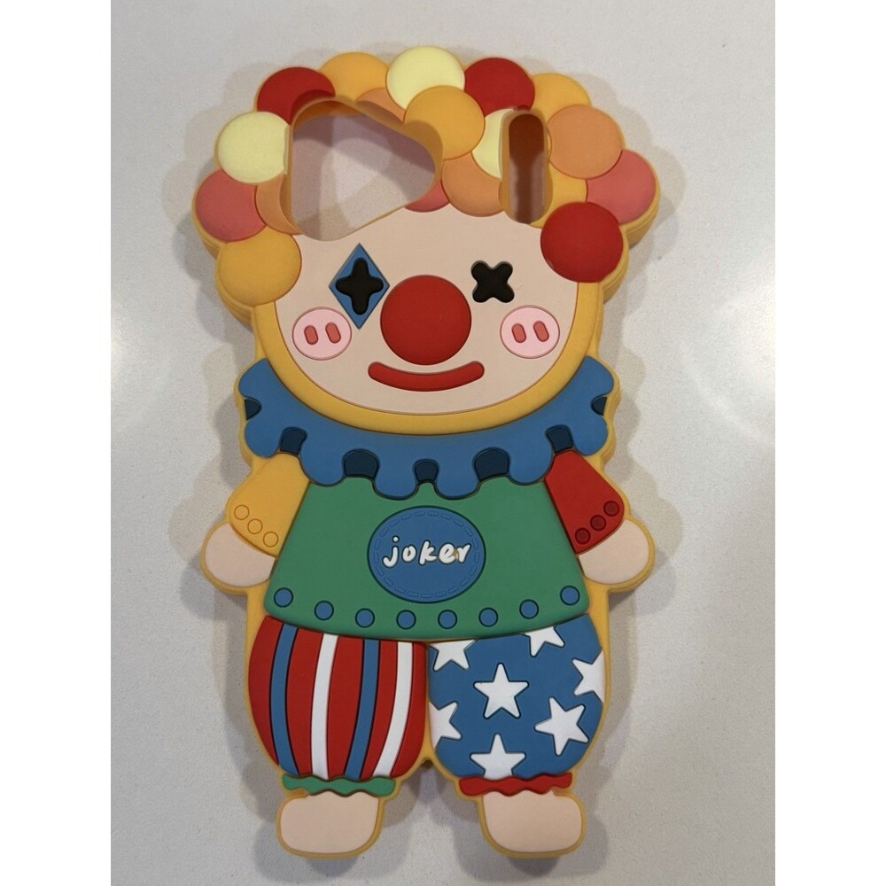 YBF iPhone 17 Pro Max 3D Cartoon Clown Silicone Case Kids Girls Open Box